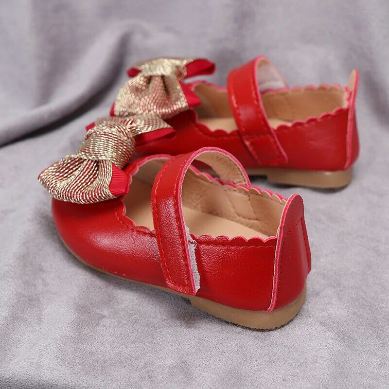 Pudcoco-zapatos de princesa con lazo para bebé recién nacido, suela suave, piel sólida, hebilla de correa plana con tacón, 0-18M