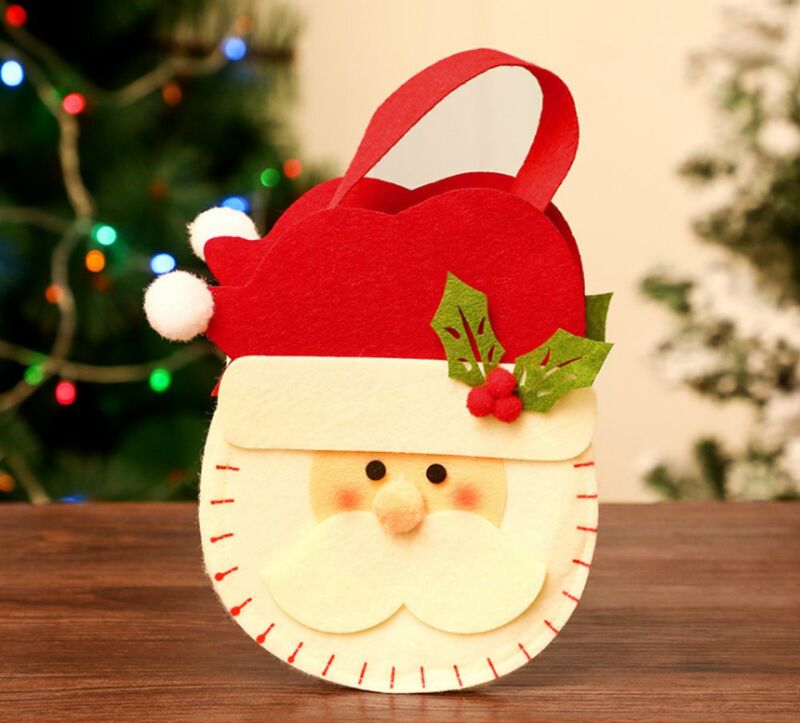 Christmas cartoon cute handbag saint ELK snowman modelling felt child gift