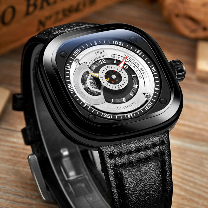 2021 Mechanical High-end Luxury Successful Men's Watch Hollow British Waterproof Luminous Business Automatic Mechanical Watch