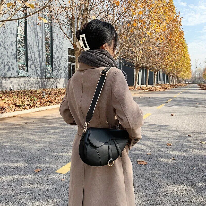 OLSITTI однотонные модные сумки через плечо для женщин 2020 дизайнерские дамские седельные сумки из искусственной кожи сумка на плечо для путеше...