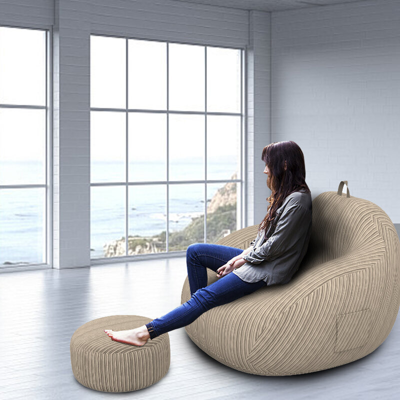 Nur Große Kleine Faul Sofa Abdeckung Stühle mit Pedal Abdeckung ohne Füllstoff Leinen Tuch Faul Sitzsack für Liege Couch tatami