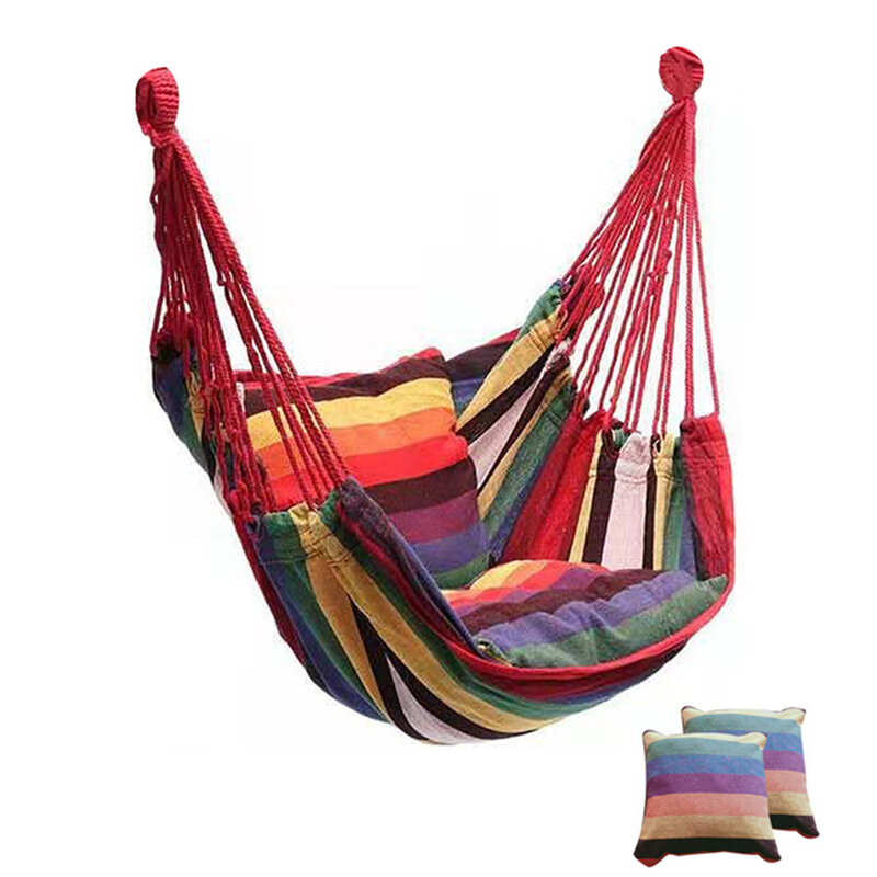 Chaise hamac Portable en toile, balançoire de jardin, loisirs, corde, intérieur, chambre à coucher, siège de Camping