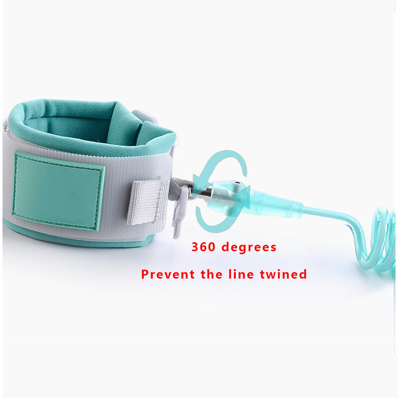 Pulseira infantil anti-perda, bracelete de segurança com corda para caminhada ao ar livre