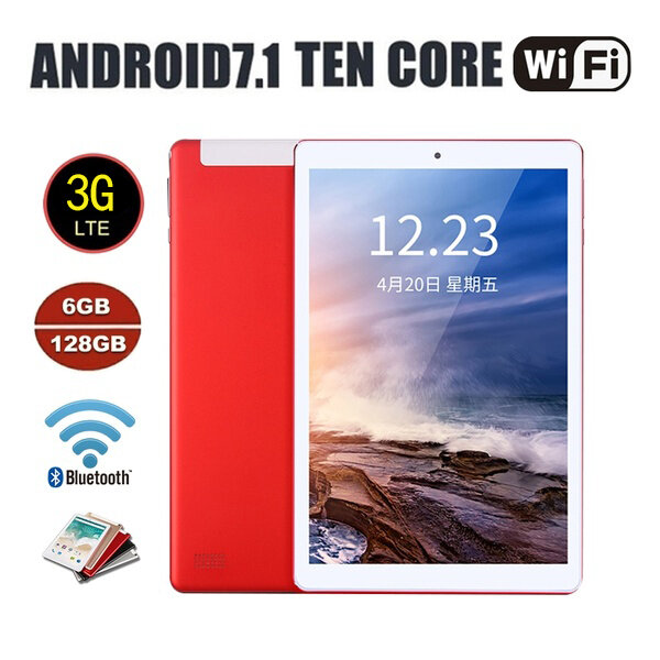 2021 Wi-Fi планшетный ПК 1280*800 IPS Экран 10,1 дюймов десять Core 6G + 128G Android 9,0 Две сим-карты, двойной Камера сзади 5.0.0 МП IPS