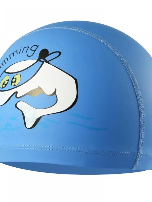 Chłopcy i dziewczęta ochrona słuchu sprzęt do nurkowania wodoodporne czepek dziecięcy Outdoor Cartoon delfin nadruk zwierzęta SwimmingCap