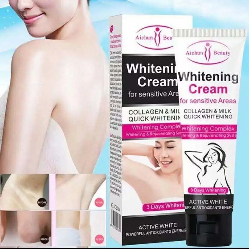 3 Dagen Oksel Whitening Cream Huid Lichter Crème Voor Onderarm Donkere Huid Benen Knieën Whitening Intieme Body Lotion