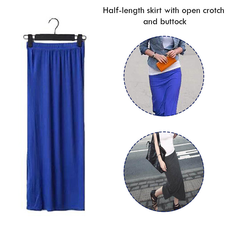 Falda larga informal de algodón para mujer, falda larga hasta la cadera, ajustada, de cintura alta