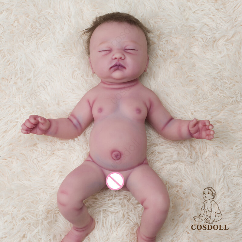 Bonecas realidade renascimento de silicone, 45cm, corpo inteiro, caminhante, bebê, boneco fofo, muito macio, banho de bebê, presente de natal