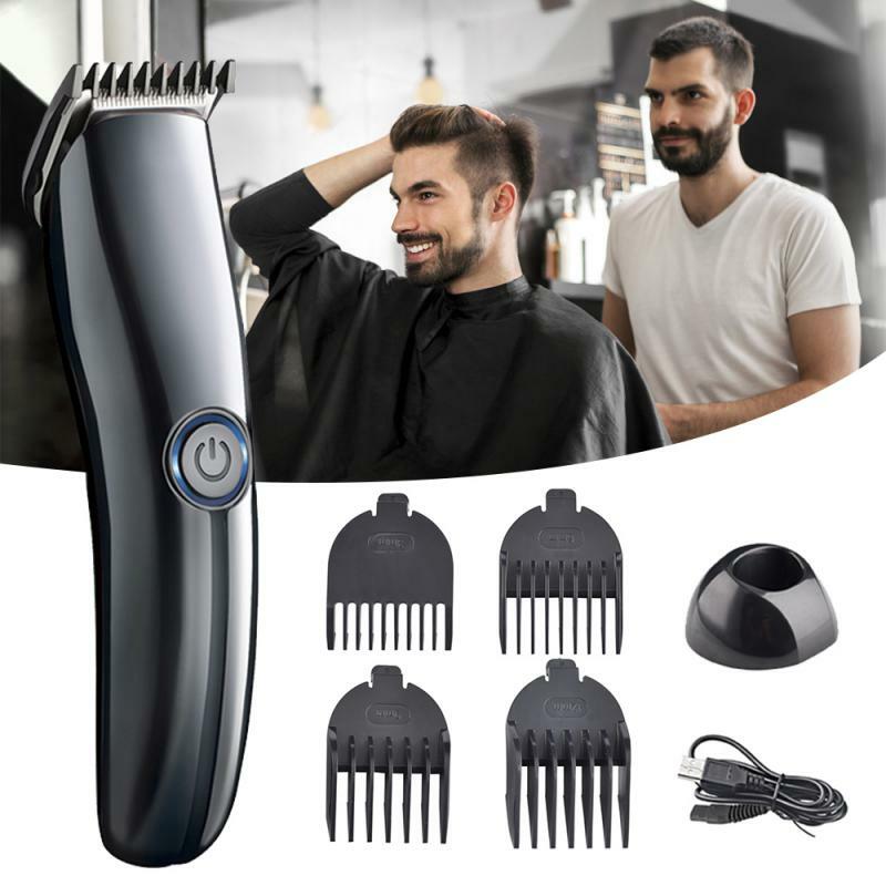 Tagliacapelli elettrico rasoio elettrico ricaricabile USB professionale con pettine a forma di barba taglio di capelli per uso domestico