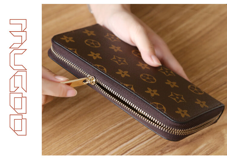 2021 new fashion portfel skórzany portfel męski torba na karty kobieta clutch bag średniej długości portfel o dużej pojemności portfel