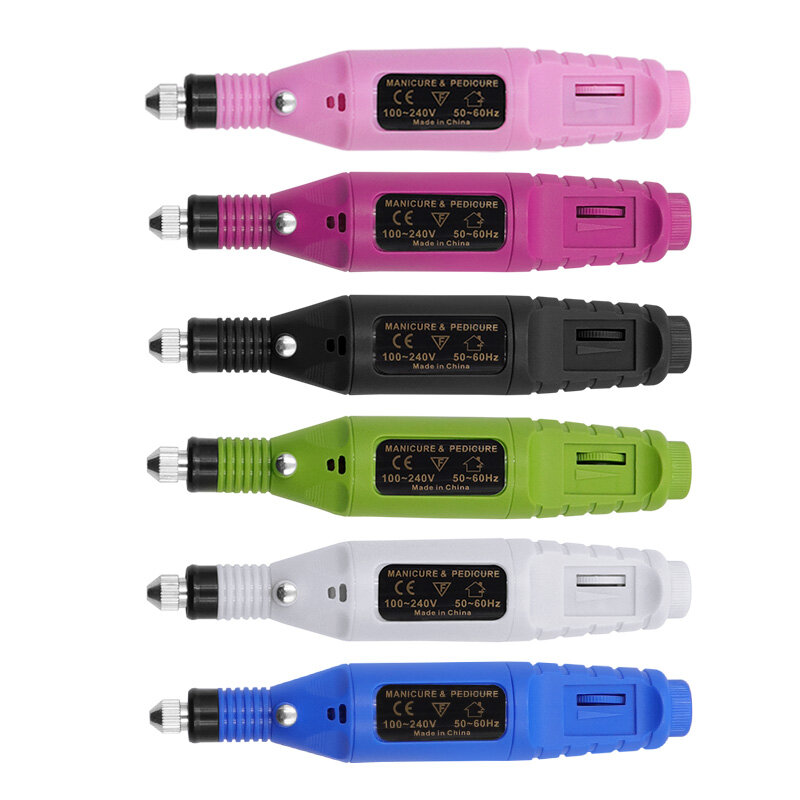 Manikur Kuku USB Mini Elektrik Pengasah Variabel Kecepatan Alat Putar Kit Bor Bit Pena Pengukir untuk Alat Giling dan Pemoles