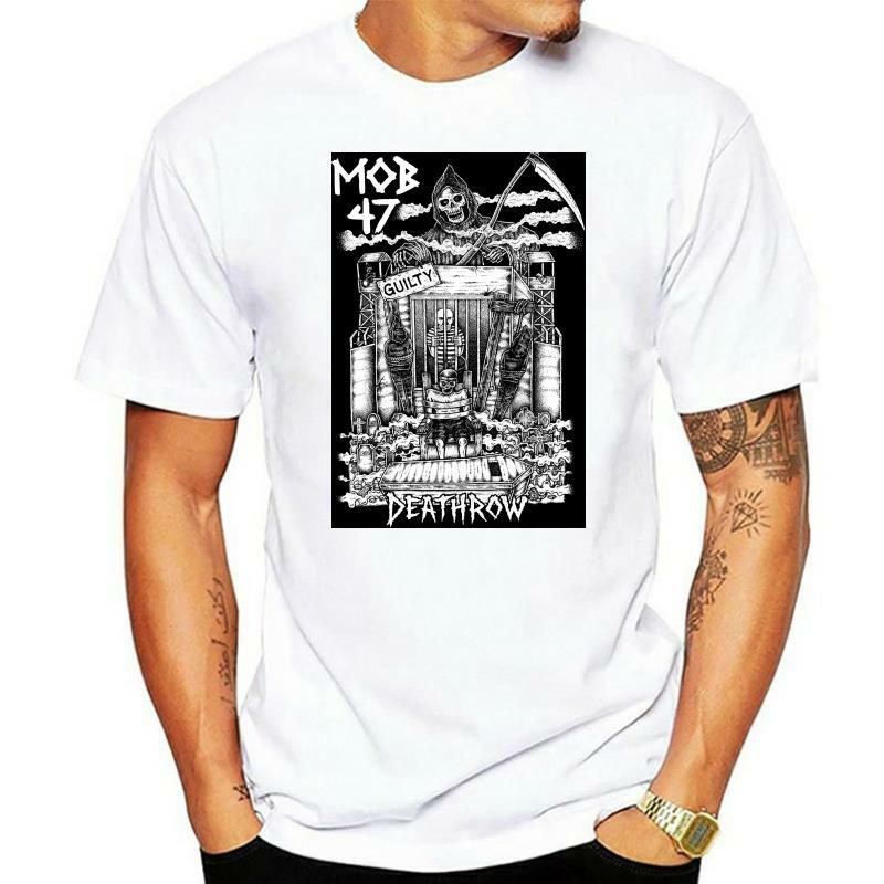 Mob 47ชาย Death Row เสื้อยืดสีดำพิมพ์ Tee Tshirt