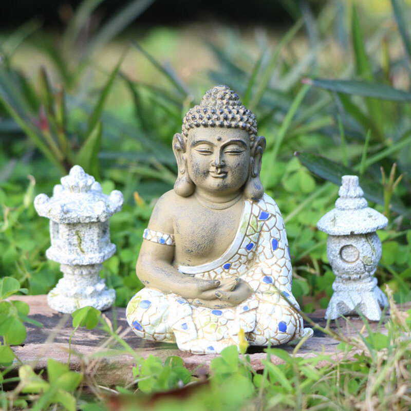 Statue de bouddha dormant, décoration de jardin, décoration de jardin