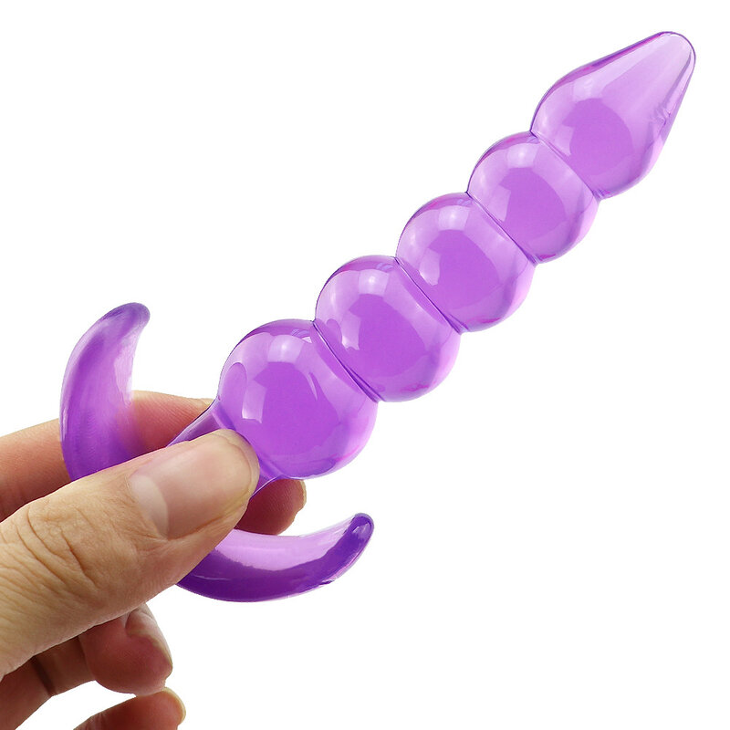 Vetiry miçangas anais com plug anal de gelatina, plug anal para massagem da próstata do ponto g, brinquedos adultos sexuais para mulheres homens gays produtos eróticos