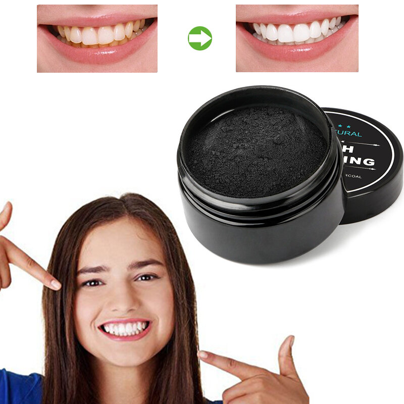 Nuovi denti al carbone sbiancamento dei denti dentifricio forte sbiancamento dei denti polvere igiene orale pulizia cura orale polvere di carbone