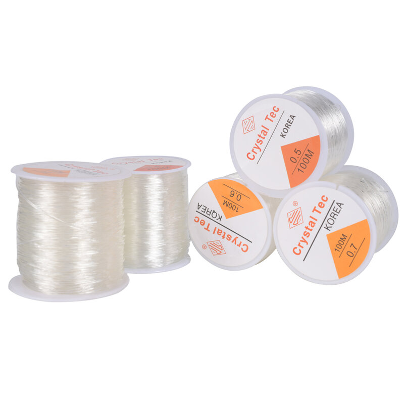 100M/Roll Plastic Crystal DIY Beading Stretch Cords Elastic Line Jewelry Making Supplies String Bracelet Thread String Thread