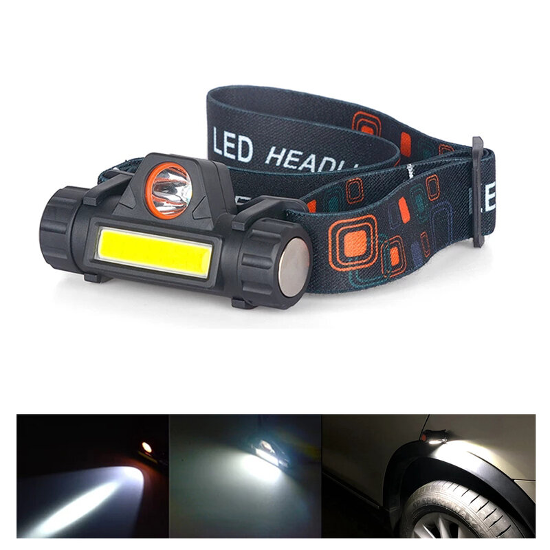 Portable Powerful Front Led Bicycle Headlamp Usb Rechargeable High Power Headlight 18650 Fishing Camping Tourism Head Lantern 5W