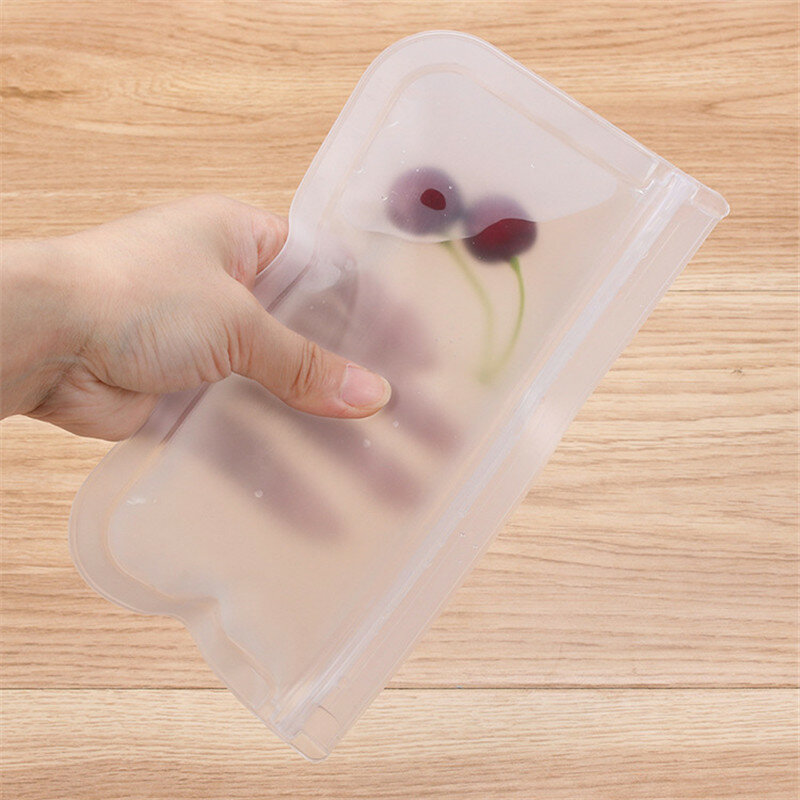 실리콘 식품 보관 용기 누출 방지 용기 재사용 가능한 스탠드 업 지퍼 Shut 백 컵 신선한 가방 식품 보관 가방 신선한 포장
