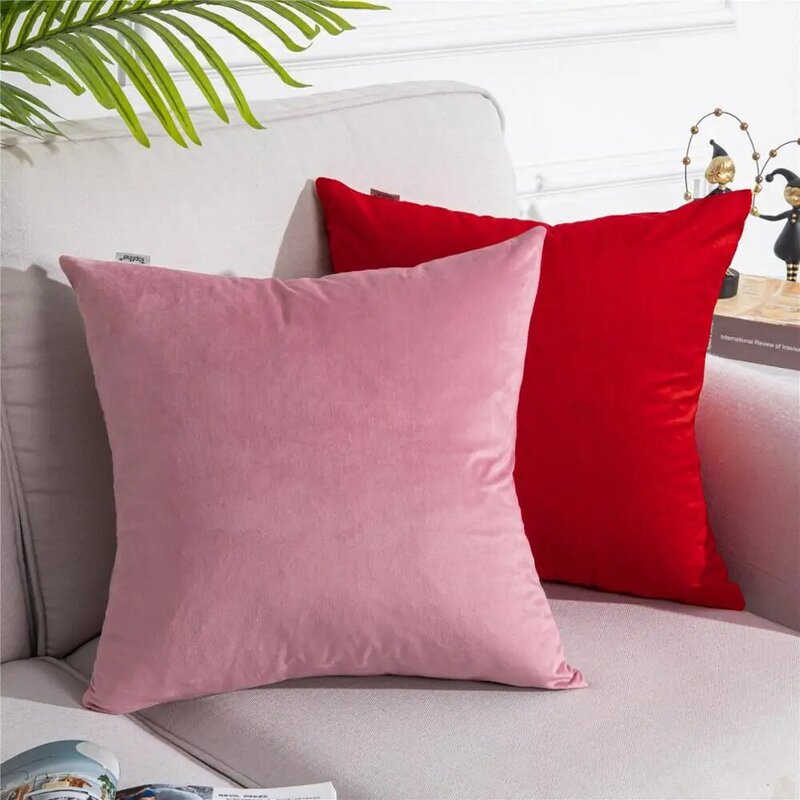 Velvet Pillow Cases Cushion Cover Soft Solid Square Decorative Pillow Covers Sofa cushion Throw Pillow 45x45cm/40x40cm