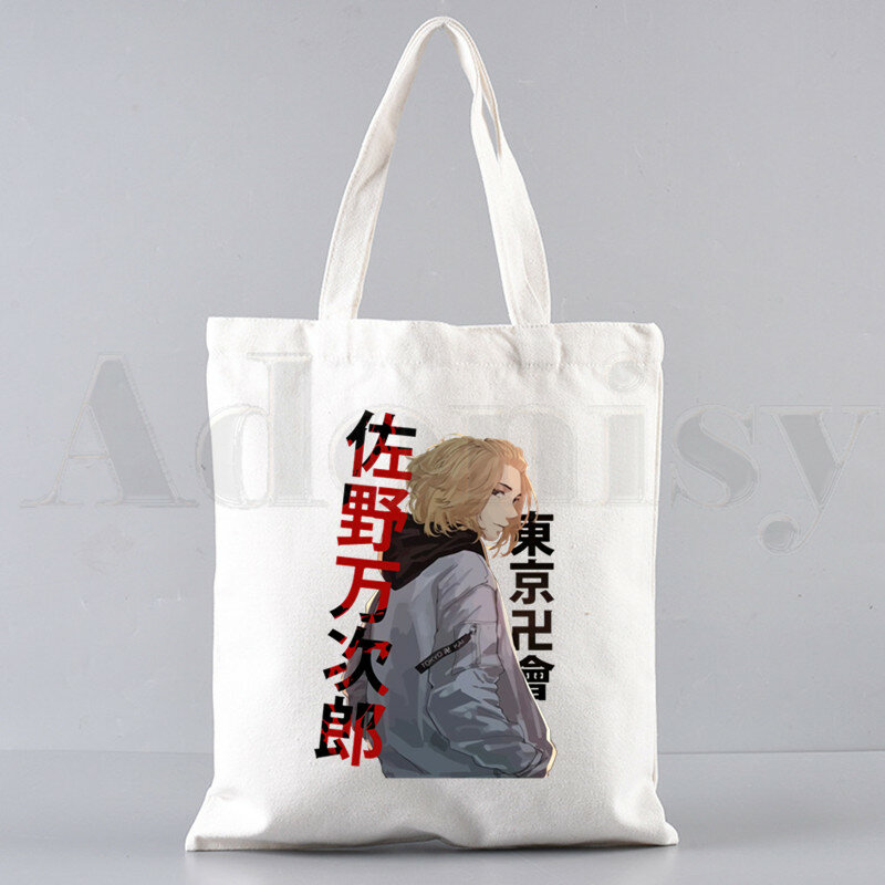 Manjiro-Bolso de hombro de Los Vengadores de Tokio para mujer, bolsa de lona elegante, estilo Kawaii Harajuku, informal, para ir de compras, San Anime