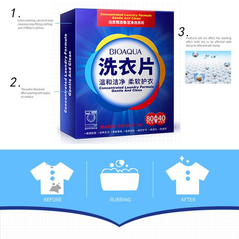 120PCS New Formula Laundry Detergent Gentle Washing Powder Sheets Laundry Cleaning Products Nano Super Concentrated Washing Soap