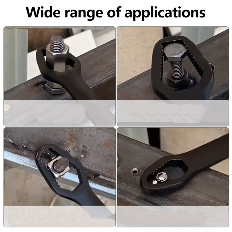 Kepala Ganda Kunci Multifungsi Sekrup Mur Kunci Pas Perbaikan Alat Tangan untuk Mobil Sepeda Ratchet Kunci Pas Universal 8-22Mm
