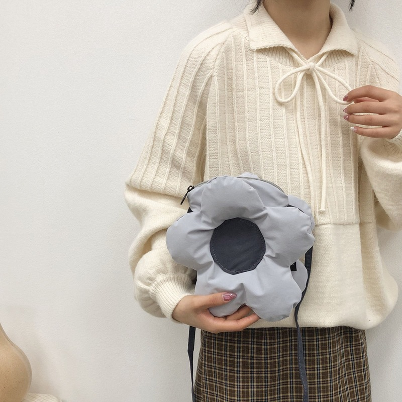 HOUZHOU-Bolso cruzado Floral para mujer, bandolera de lona Harajuku Rosa Lolita Kawaii de lujo, diseñador de otoño 2021