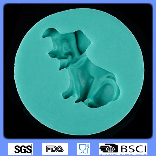HEARTMOVE-새로운 귀여운 강아지 실리콘 퐁당 금형, DIY 강아지 초콜릿 아이스 큐브 트레이 금형, 케이크 장식 도구 베이킹 도구 9283