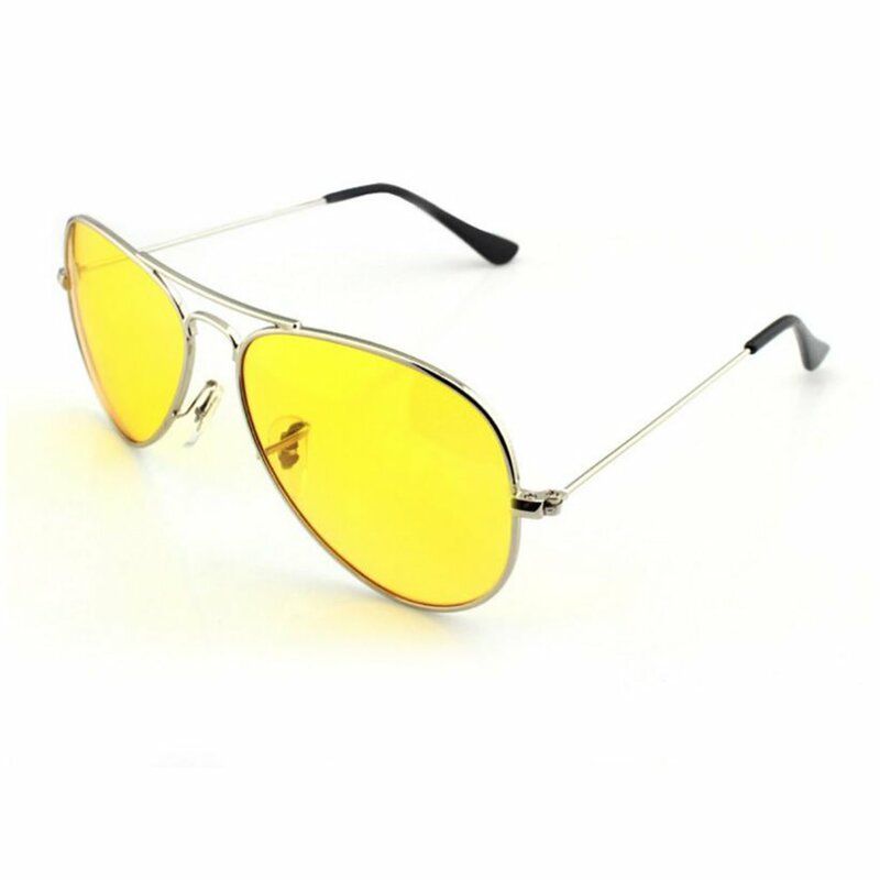 Gafas de sol polarizadas para hombre y mujer, lentes de sol de visión nocturna, color amarillo, a la moda, Luz De Carretera