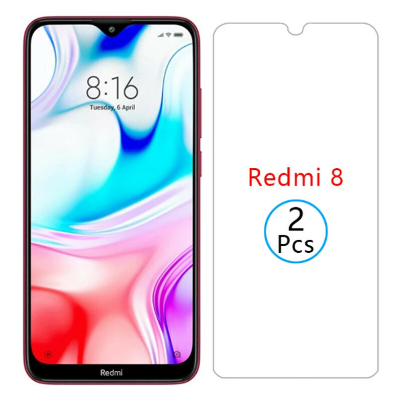 9H Tempered Glass Di untuk Xiomi Redmi 8 8 Telepon, Silikon Lapisan Anti Gores Kaca untuk Xaomi Redmi8a 8 keselamatan Pelindung Film