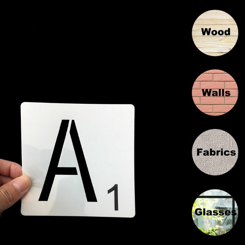26pcs/set Alphabet Letters Stencils Drawing Template DIY Painting Scrapbooking 
