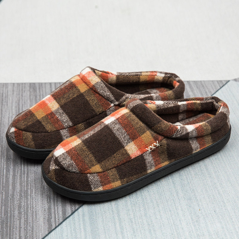 Sepatu Pria Sandal Rumah Musim Dingin Sepatu Dalam Ruangan Pendek Berbulu Pria untuk Pria Sandal Rumah Lembut 2021 Sandal Pijat Anti Selip