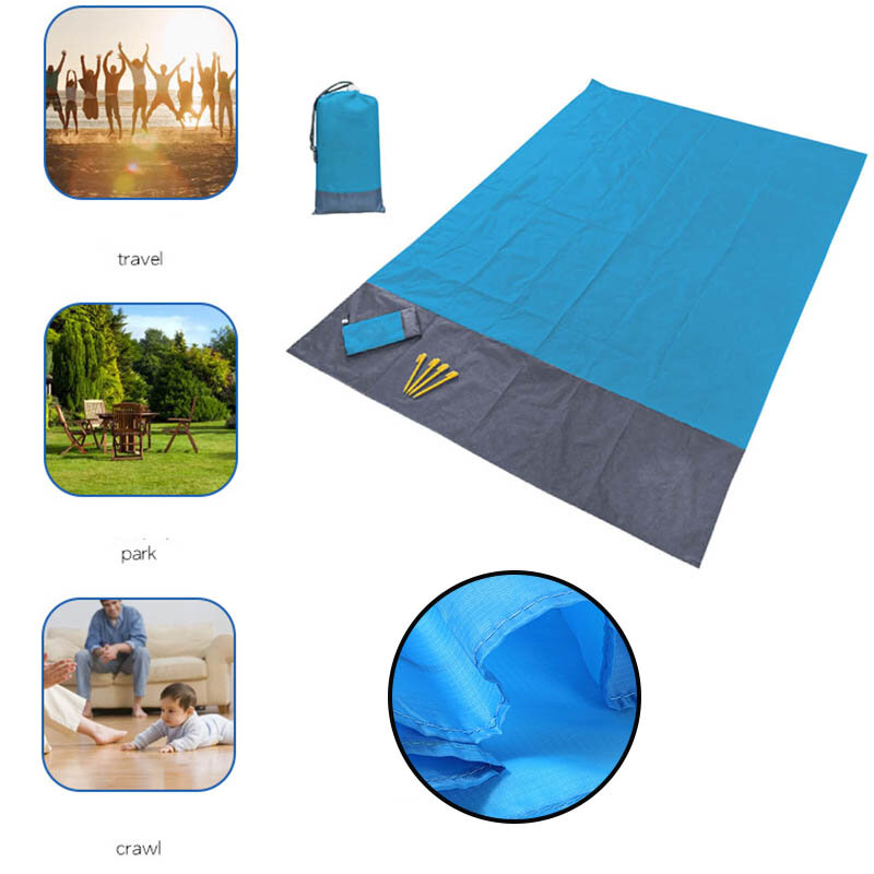 Manta de playa de bolsillo, colchón portátil para exteriores, Picnic, Camping, tienda impermeable, manta de suelo