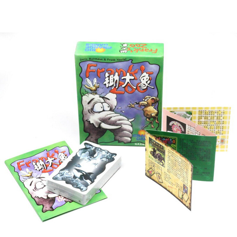 Novo 3-7 jogadores frank zoo cards jogo de tabuleiro engraçado transações metting jogo versão chinesa enviar instruções grátis inglês
