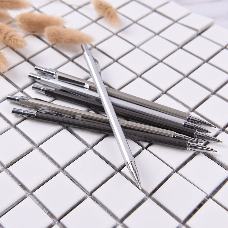 0.5/ 0.7mm Automatic Mechanical Pencil Metal Rod Automatic Pen Pencil Lead Refill School Stationery Wholesale