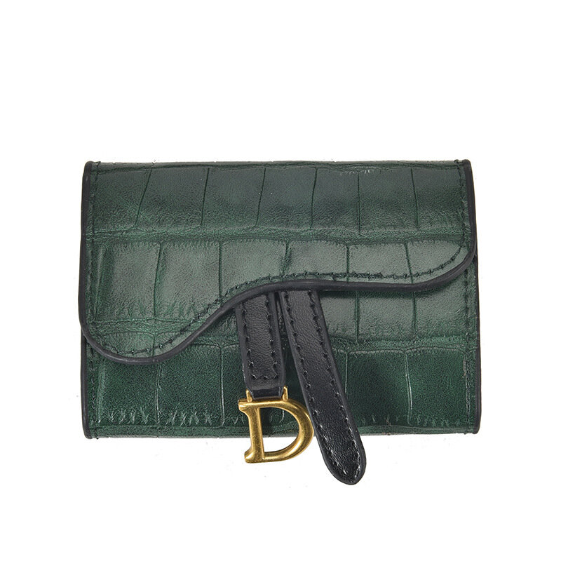 Women Short Coin Purse Multi Card Bag 2021 New Fashion Simple PU Leather Letter Pendant Wristlet Bag Mini Card Cash Holder