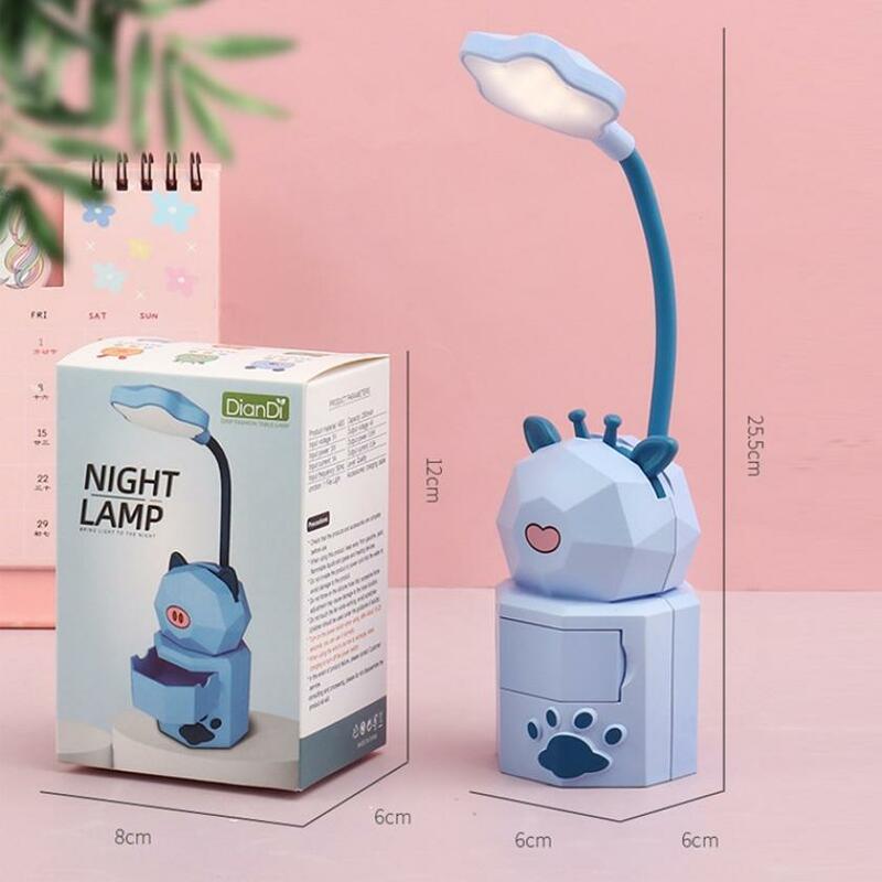 Lámpara led de escritorio para dormitorio  luz de mesa con protección ocular  carga por usb  dibujos animados  envío gratis 