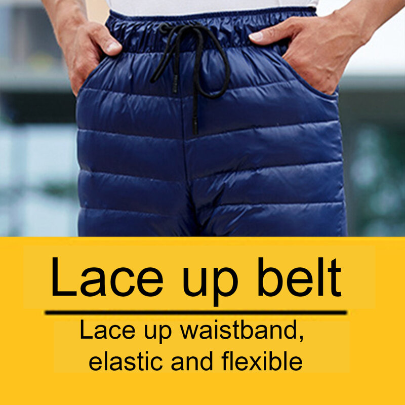 Climbing Warm Slim Trousers Skiing Camping Down Pants Plus Size Thicken Outdoor Travelling Easy Carrying Portable Parts