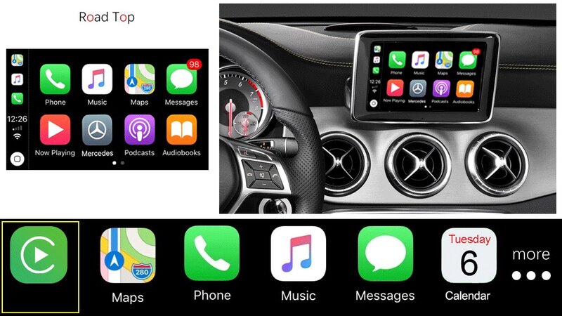Bezprzewodowy CarPlay dla Mercedes Benz GLK SLK CLS X204 R172 C218 W218 NTG 4.5, z androidem lusterko samochodowe Link AirPlay
