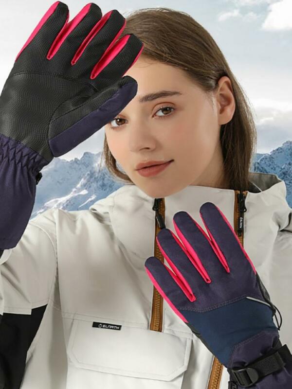 บุรุษและสตรีใหม่กลางแจ้งขี่ Plus Velvet Warm Touch Screen ถุงมือเย็นและกันน้ำถุงมือสกีฤดูหนาว