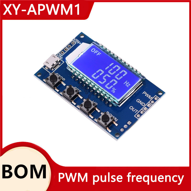 Generador de señal de onda rectangular, XY-APWM1, ajustable, PWM, frecuencia de pulso, ciclo de trabajo, onda cuadrada, DC3.5 ~ 12V