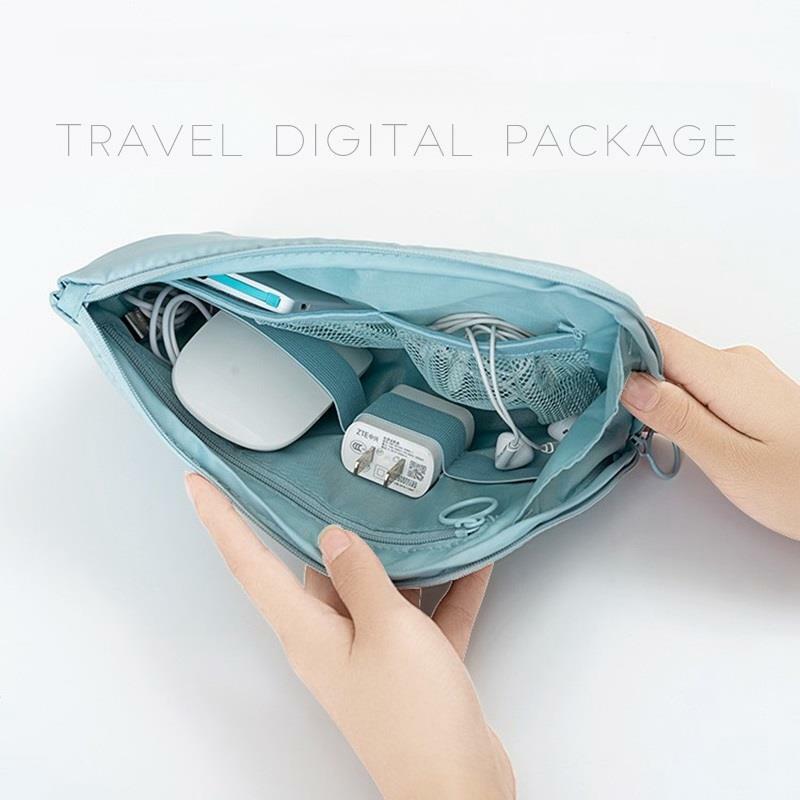 Tas Kabel Data Travel Tas Penyimpanan Elektronik USB Digital Portabel Tas Pengisi Daya Bepergian Tempat Ponsel Aksesori Tas Kosmetik Wanita