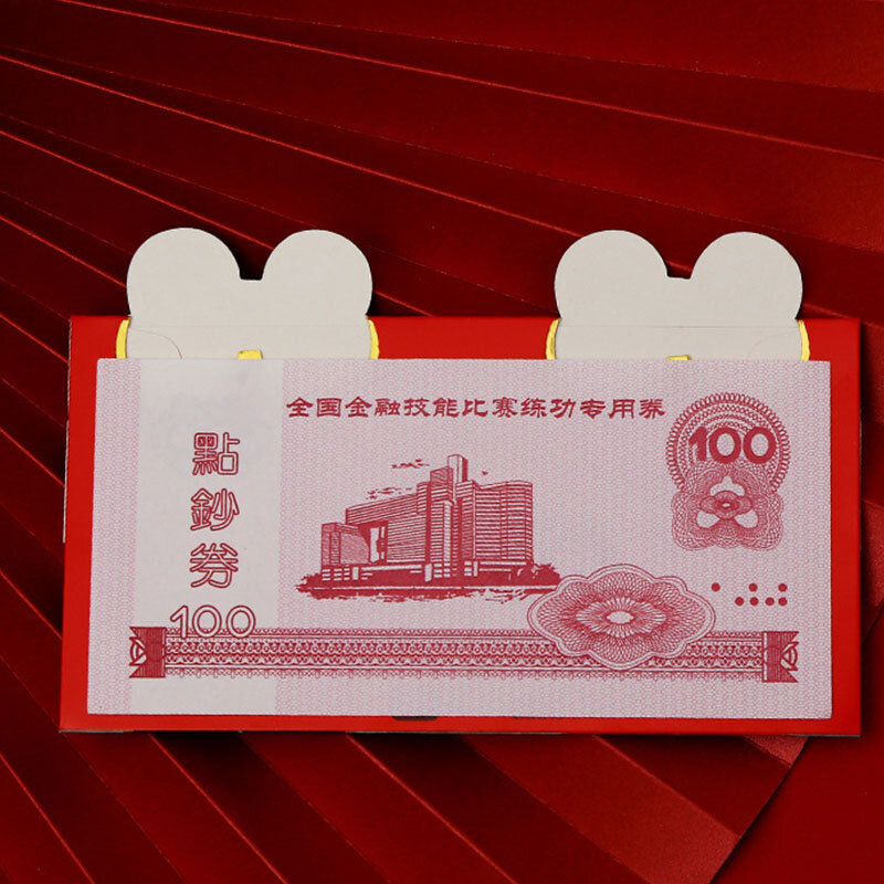 4 قطعة/الحقيبة 2022 السنة الصينية من النمر الكرتون السنة الجديدة المغلف الأحمر حقيبة الإبداعية كبيرة البرنز الربيع مهرجان لوازم
