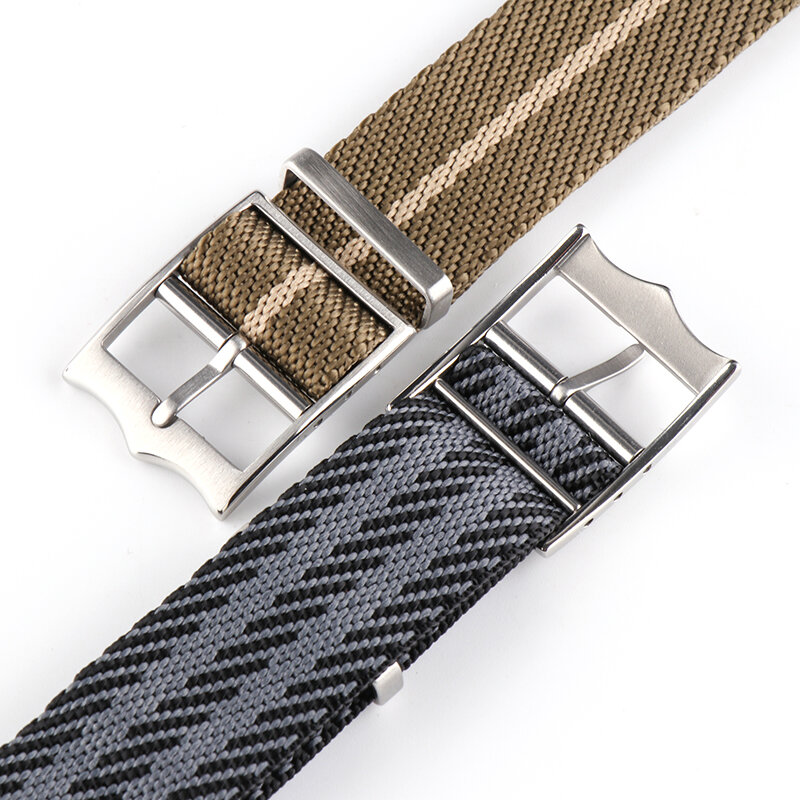 Uma única passagem otan estilo especial tecido pulseira de pulso relógio cinta 20mm 22mm pulseira de náilon para 1958 preto bay relógio cinta ferramenta