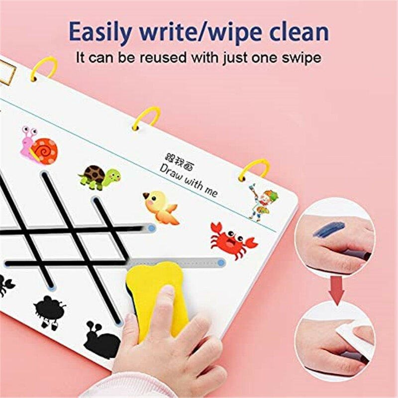 Handwriting Practice Books for Kids Magical Tracing Workbook Reusable Preschool Writing Workbook Books for Kids with Pen Control