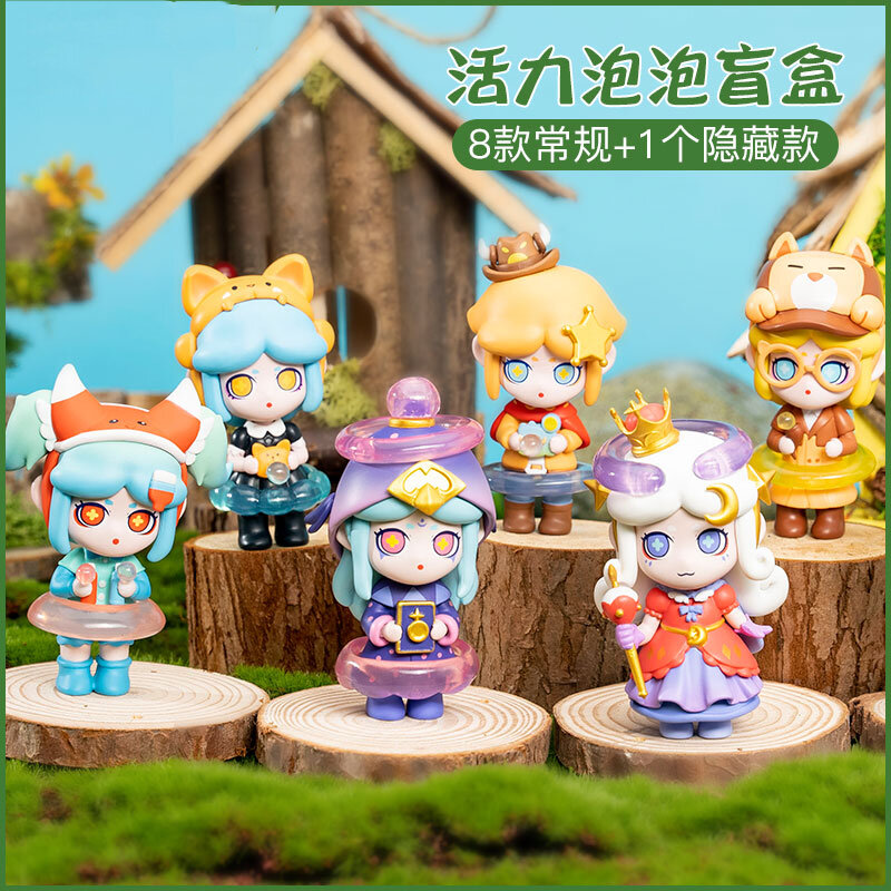 Vitality Bubble Blind Box Toys Figure Anime Action Random Surprise PVC Model Birthday Gift Decor 9 Pcs/Set