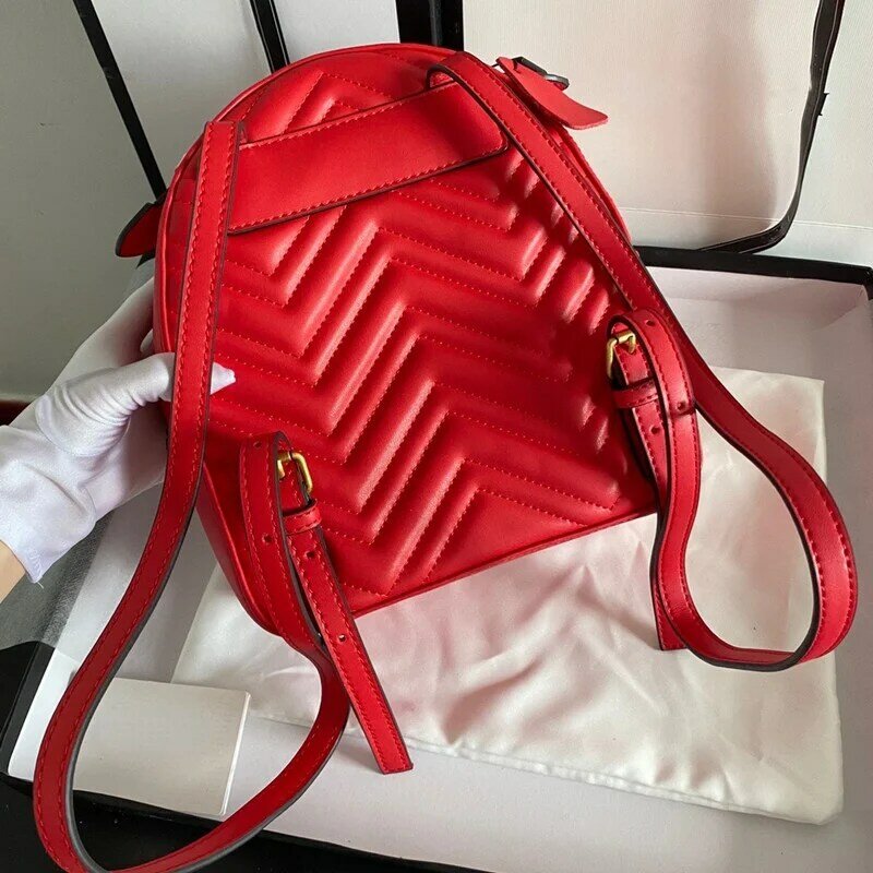 Light luxury new leather ladies backpack travel bag high quality designer bag fashion casual backpack school backpack luxury bag