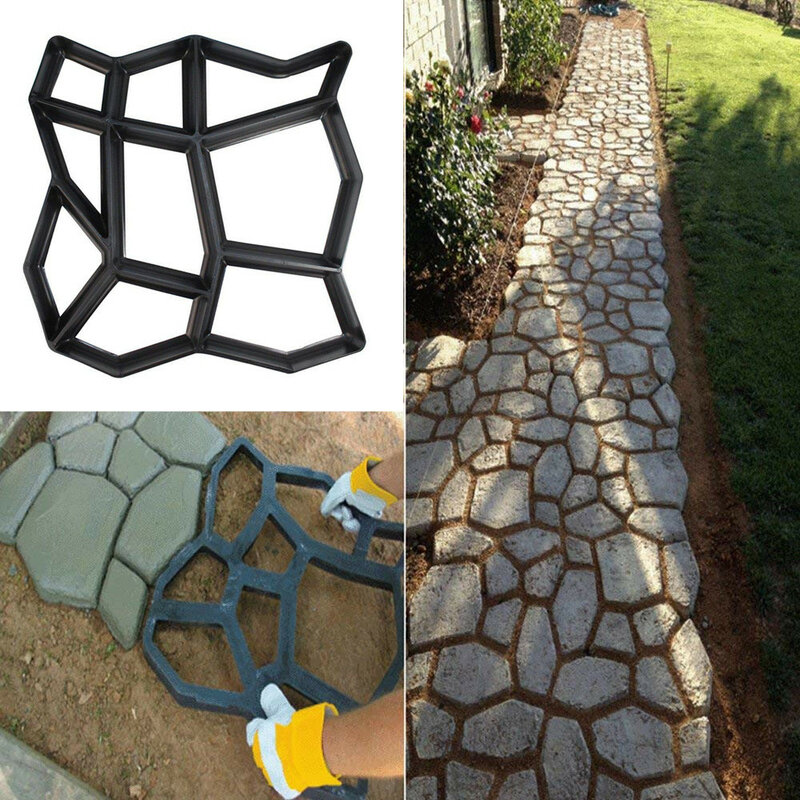 Бетонные формы для садового пола, форма для самостоятельного изготовления тротуарной дорожки для дома и сада, ручное изготовление цементно...