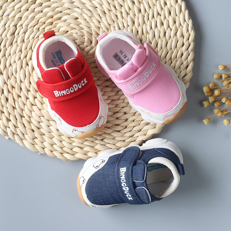 Nuove scarpe per bambini per ragazzi e neonati 0-3 anni scarpe per neonati primaverili e autunnali scarpe da bambino in tessuto Non sbiadite con suola morbida