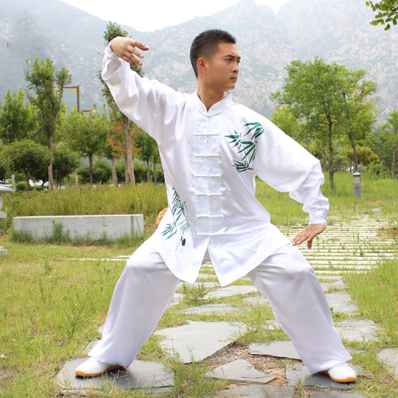 Traje de uniforme chino tradicional para hombres y mujeres, pantalones superiores de manga larga, Wushu, TaiChi, KungFu, ropa de ejercicio de Tai Chi